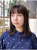 秋カラー/ミディアムスタイル/伸ばしかけ/のばしかけ