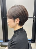 30代40代50代耳かけショート前髪なしハンサムショートカット