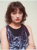 切りっぱなしボブエアリーロング美髪ピンクブラウン