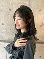 エミュ 天文館店(eMu) 透明感ブルーブラック×ミディアムレイヤー