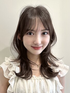 ユニコ(unico) 韓国風/レイヤー/小顔/前髪カット/髪質改善/グレージュ/透明感