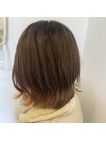 ヘアーマルシェ(hair marche)&nbsp;インナーカラー×オレンジ