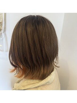 ヘアーマルシェ(hair marche) インナーカラー×オレンジ