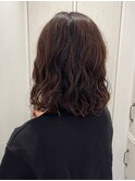 ボブパーマウェーブヘアウェットヘアデジタルパーマ