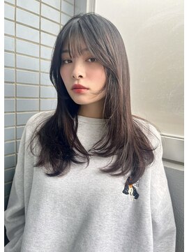 アンサム 久留米店(UNSOME) 顔まわりレイヤー/グレージュ/モノトーンベージュ