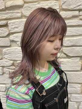 ソレイユ(soleil) レイヤーカット×ピンクラベンダーカラー