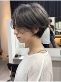 イメチェン小顔似合わせ30代40代50代グレージュショートボブ