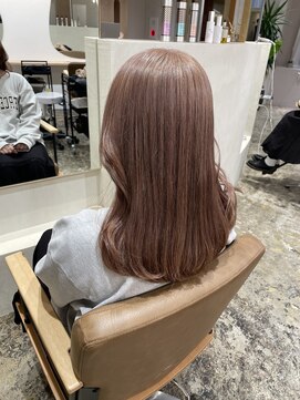 ユッカ 梅田(YUCCA) 【YUCCA】大人可愛い/セミロング/pink milk tea