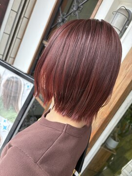 クレア 茅ヶ崎(CREA) 切りっぱなしボブ/ボブ/暖色カラー