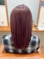 ヘアーブランドジン ティアラ(HAIR BRAND Jin Tiara)&nbsp;顔まわりレイヤー×ピンクブラウン【松山美容室】
