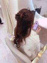 クラン 梅田店(clan)&nbsp;ハーフアップお団子/梅田ヘアセット