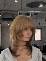 タイドヘア 茨木店(TIDE HAIR)&nbsp;レイヤーデザイン(ミルクティーベージュ×黒)