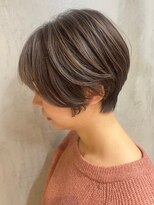 エリマ 調布(elima) 調布白髪ぼかしレイヤーボブベージュアッシュグレージュカラー