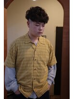 エディ(Edy) メンズマッシュスペインカール波巻きパーマ刈り上げ眉毛カット