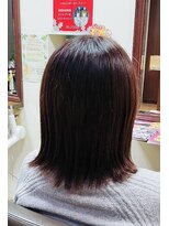 エム クゥール m.coeur&nbsp;艶感ボルドーブラウン×髪質改善ストレート