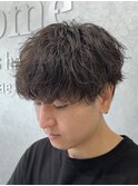 軽めでキマる波巻きシャドウパーマ名古屋栄メンズパーマ