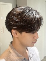 ブルニール 中崎町(BLEUNIR) フェザーパーマ フェザーショート メンズ センターパート