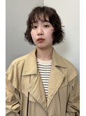 くしゃっとラフな抜け感パーマボブ