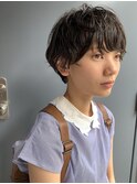 無造作パーマ×お洒落マッシュショートで人気ショートスタイル