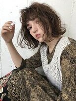 ガレージ バイ グリーン 原宿 表参道(Garage by green)&nbsp;外ハネボブ×エアーウェーブ×アッシュブラウン