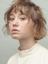 ミンクス 青山店(MINX)&nbsp;くせ毛風パーマ　アッシュカラー　ショートバング