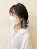 10代20代30代のイヤリングカラー　ホワイトベージュ　担当戸田