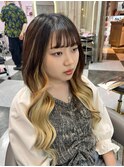 #アンブレラカラー#ハイトーン#プルエクステ#ギャル#名古屋