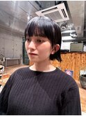 guest hair  プツッと切りっぱなしミニボブ