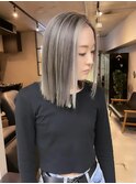 フェイスフレーミング、ハイライト、グレージュ、バレイヤージュ
