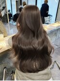 艶髪レイヤーカット韓国ヘアーグレージュ髪質改善トリートメント