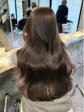 サイン 渋谷(SIGN) 艶髪レイヤーカット韓国ヘアーグレージュ髪質改善トリートメント