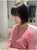 大人かわいいミニボブ / 切りっぱなしボブ / うる艶ショート
