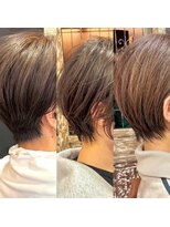 ハピネス クローバー 学園前店(Happiness CLOVER)&nbsp;☆イメチェン大人かわいい★ショートボブ/白髪ぼかし/ハイライト