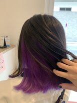 アズールサン 草加西口店(azule-sun)&nbsp;インナーカラー　パープル　イメチェン　【草加】