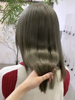 メゾンアクア 表参道(Maison ACQUA)&nbsp;☆ブリーチなしダブルカラー オリーブ オリーブベージュ ボブ