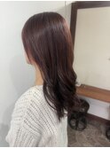 韓国アイドル風ワインレッドカラー