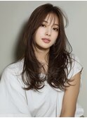 ☆オリーブグレーココアベージュ小顔クラゲヘアー/黒髪/髪質改善