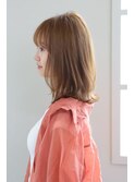 髪質改善 ナチュラルストレートボブ ミルクティー韓国風レイヤー