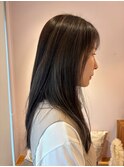 透明感×暗めグレージュ×ハイライト