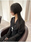 美髪暗髪ロングクラゲウルフスタイル【広島/本通】