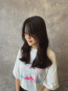 ザ ラブズ ラフズ ヘアー 本店(the loves laughs hair) 韓国風くびれレイヤー×艶感ダークブラウン