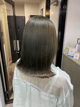 エトラ 渋谷店(etora) 前髪 外ハネボブ 暗めカラー グランマッシュ デザインカラー"