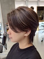 エリマ 調布(elima)&nbsp;調布レディースハンサムショートカット白髪ぼかしハイライト韓国