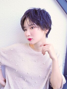 前髪長め大人小顔ショート30代40代50代　藤沢