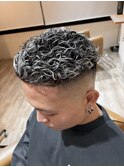 極道パーマ×ホワイトメッシュ