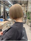 ミルクティーブロンドミルクティーベージュミニボブミニマムボブ