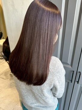 ジェコ ブラン(gecko. brun) 艶髪ラベンダーグレージュ/髪質改善ストレート #武蔵小山美容室