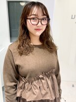 リル 四条河原町(LiLu)&nbsp;ミディアムパーマレイヤーパーマウェーブパーマ小顔パーマ