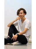 潔いデコだしショートヘア