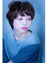 エルデ ナインズ ヘアー スタンド 川口店(elde 9's HAIR STAND)&nbsp;ミニウルフテラコッタデジタルパーマくすみブルー